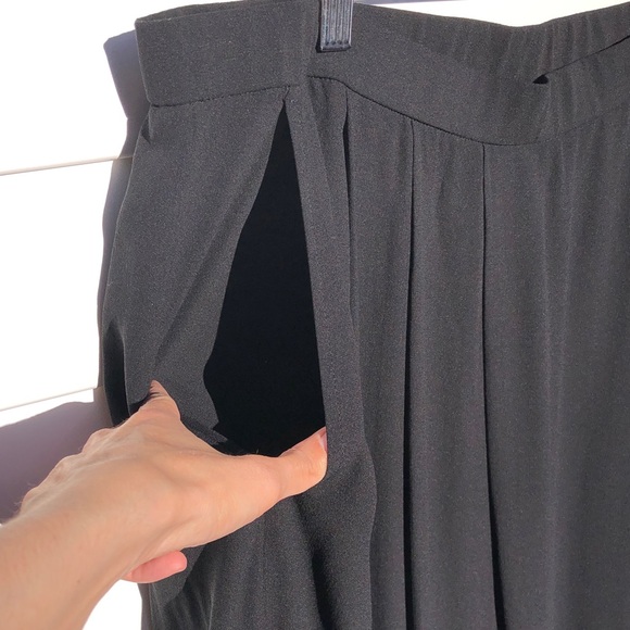 Eileen Fisher Black Wide Leg Trousers - Picture 9 of 10